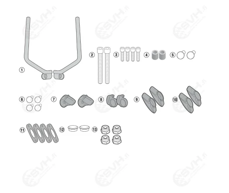 323 A7407A Givi kiinnikesarja A7407A 7407A tuulisuojille kuva