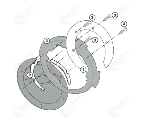 322 BF14 Givi Tanklock kiinnike BF14 Kawasaki Ninja 300 0 kuva