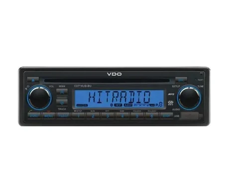 vdo 12v radio cd rds usb mp3 wma bluetooth blue backlight kuva